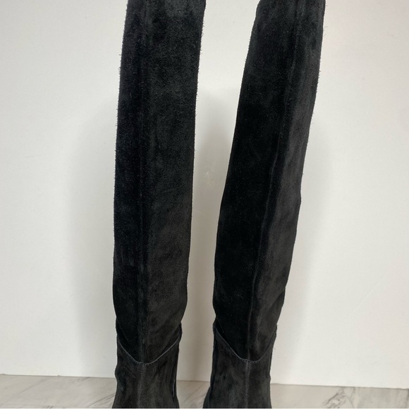 Sam Edelman Olly Black Suede Square Toe Tall Boot 8 1/2 - Picture 5 of 15